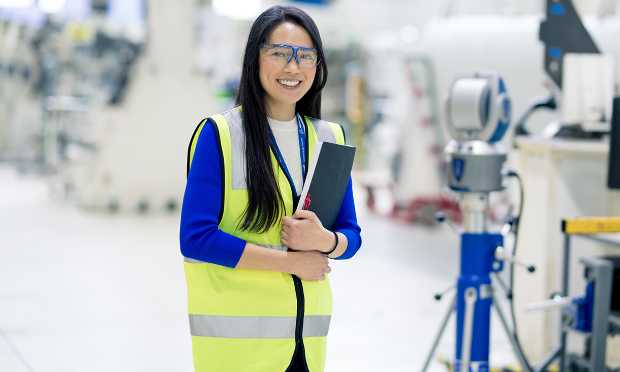 PhD student Kariza at aviation site