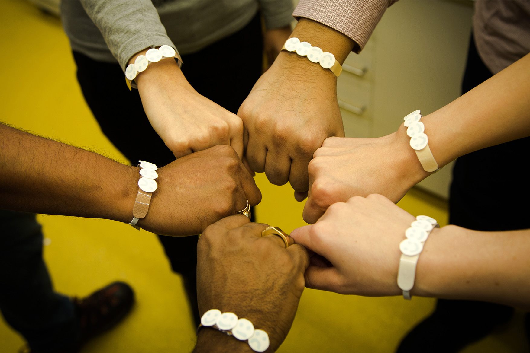 The UV sensor bracelets developed by the team at RMIT. Credit: RMIT University