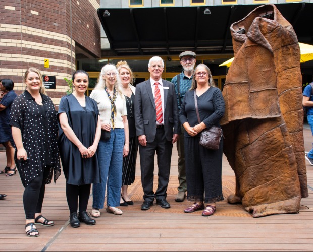 L-R: Grace Leone, Jessica Clark, Hilary Jackman, Dionne Higgins, Peter Coloe, Jeph Neale and Vicki Couzens