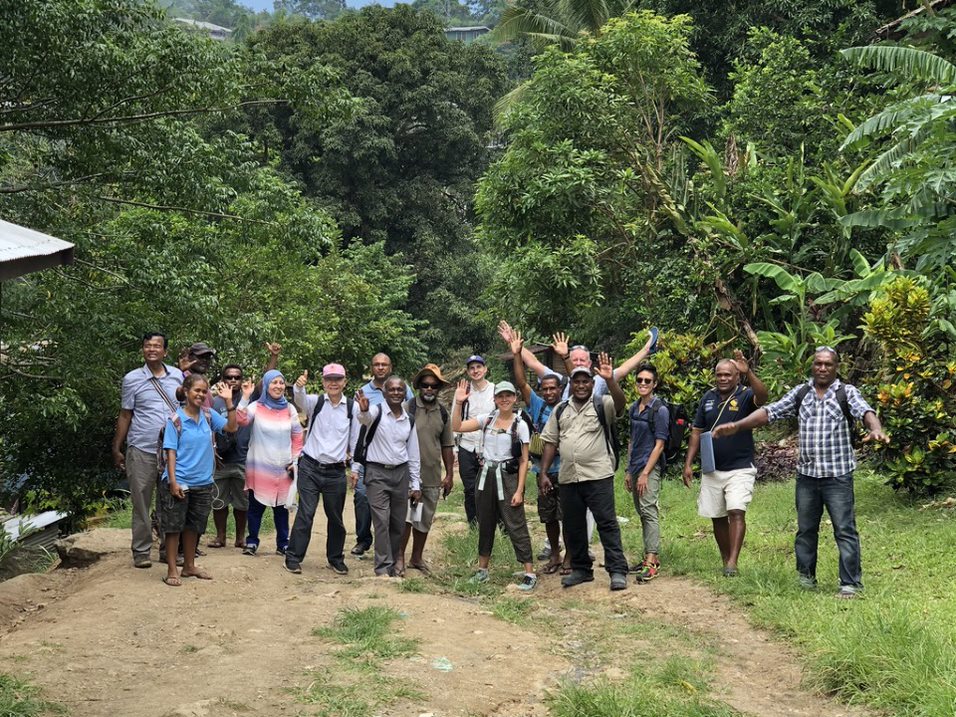 RMIT technical scoping team with community leaders and UN-Habitat staff. 