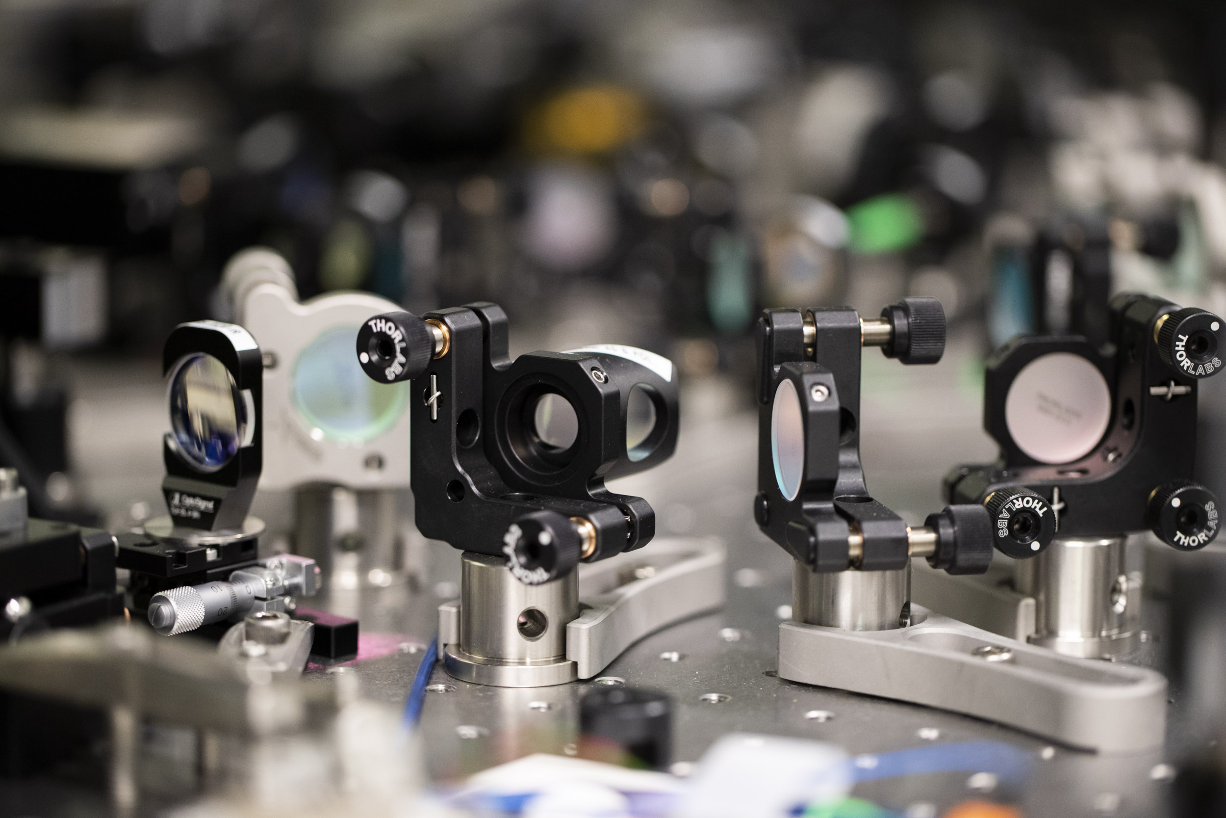 Optical and laser research equipment.