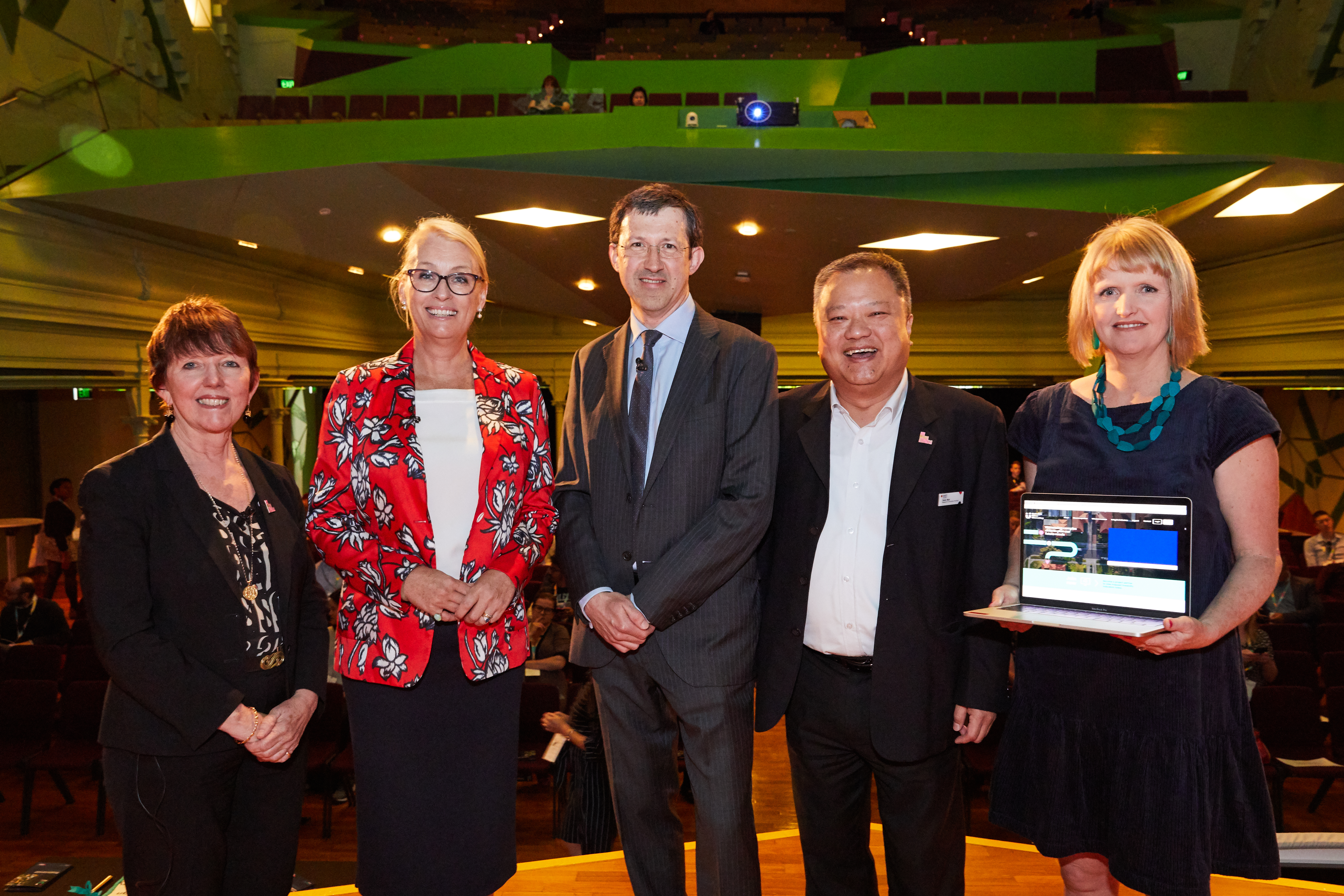The Australian Urban Observatory (AUO) officially launched at RMIT's flagship event Engaging For Impact 2020 with a panel featuring RMIT's Distinguished Professor Billie Giles-Corti, Melbourne Lord Mayor Sally Capp, CEO for Infrastructure Victoria Michel Mason, Associate Deputy Vice Chancellor (Research Capability) and AUO director Dr Melanie Davern from the RMIT Centre for Urban Research. Photo by Matt Houston.