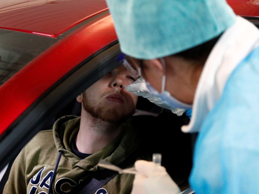 PCR tests pick up the presence of COVID-19 genetic material on a throat or nasal swab.