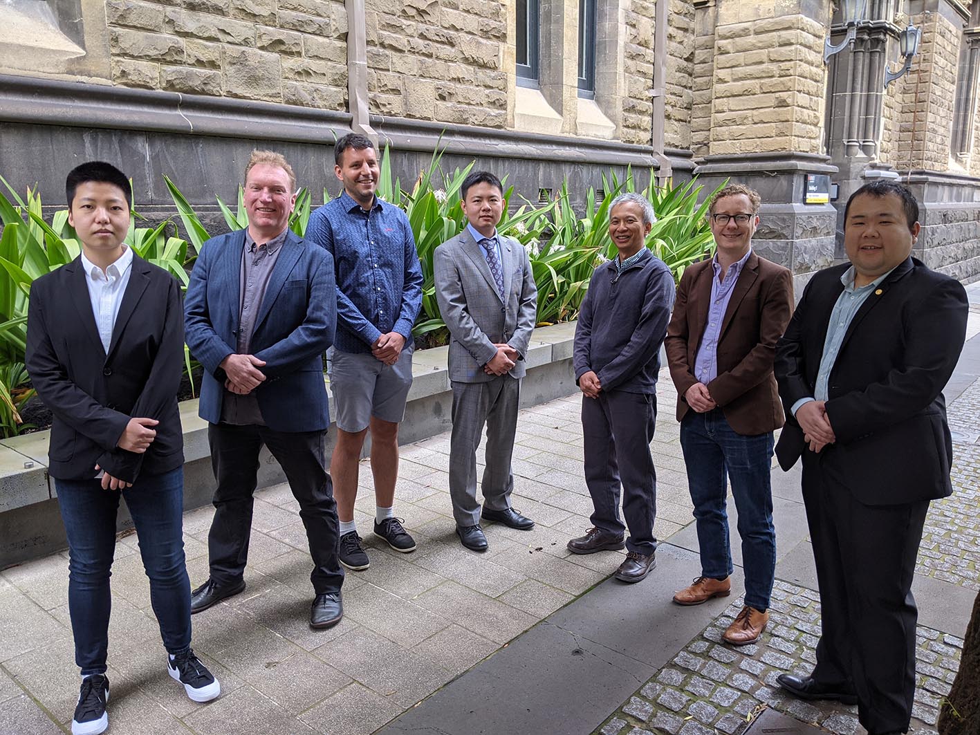 The team, with RMIT's Professor Arnan Mitchell second from left.