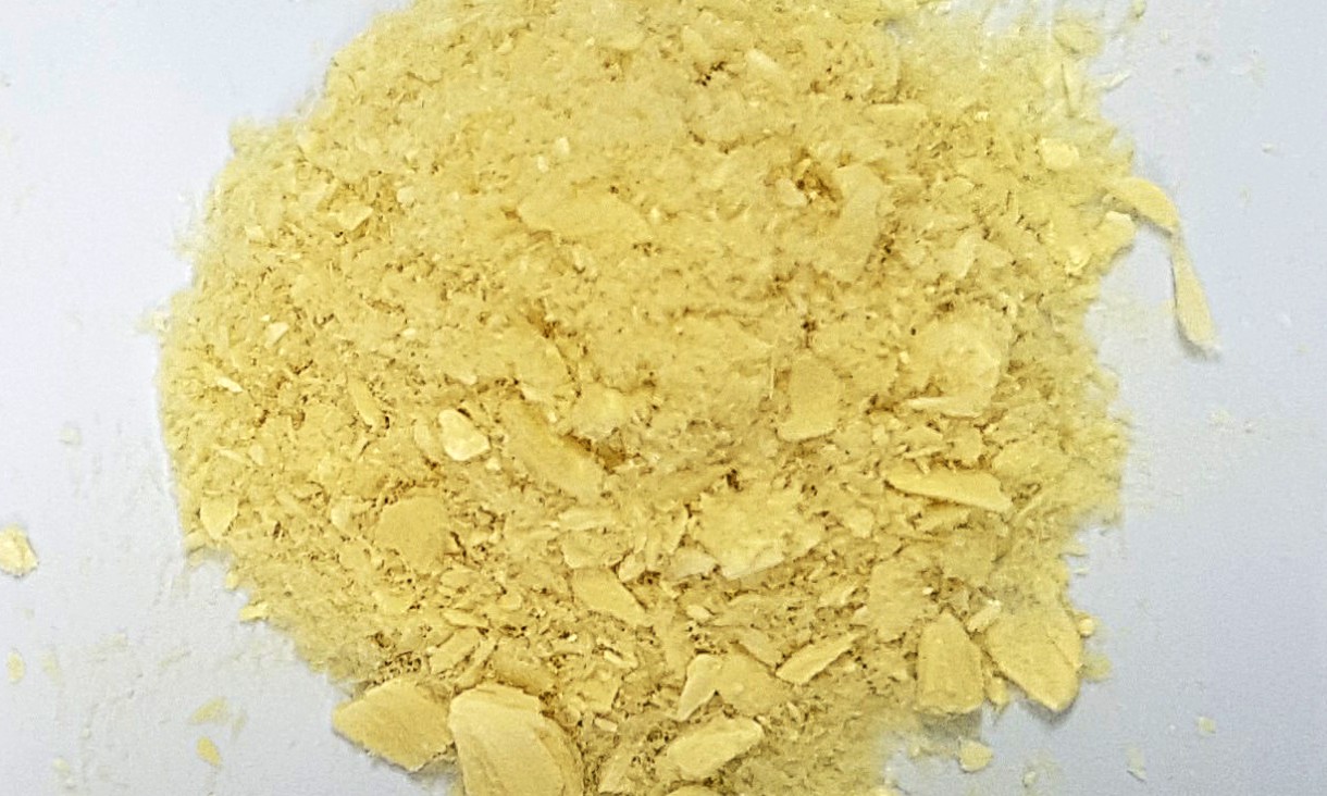 The new magnesium hydroxide-based material, pictured before embedding onto nanofibres.