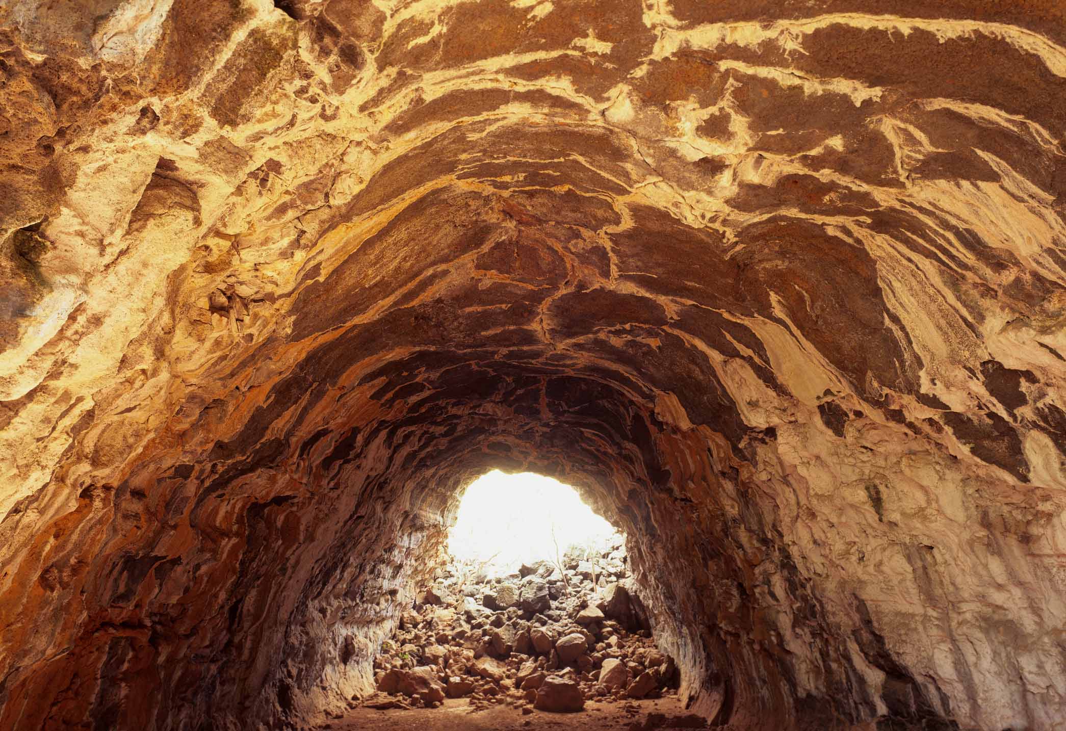 Inside one of the vast lava tubes at Undara Volcanic National Park, in Far North Queensland. Getty Images
