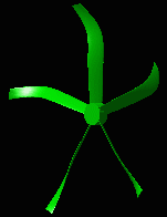 Various propeller designs produced by the team's algorithms. The most promising were then 3D printed for testing.