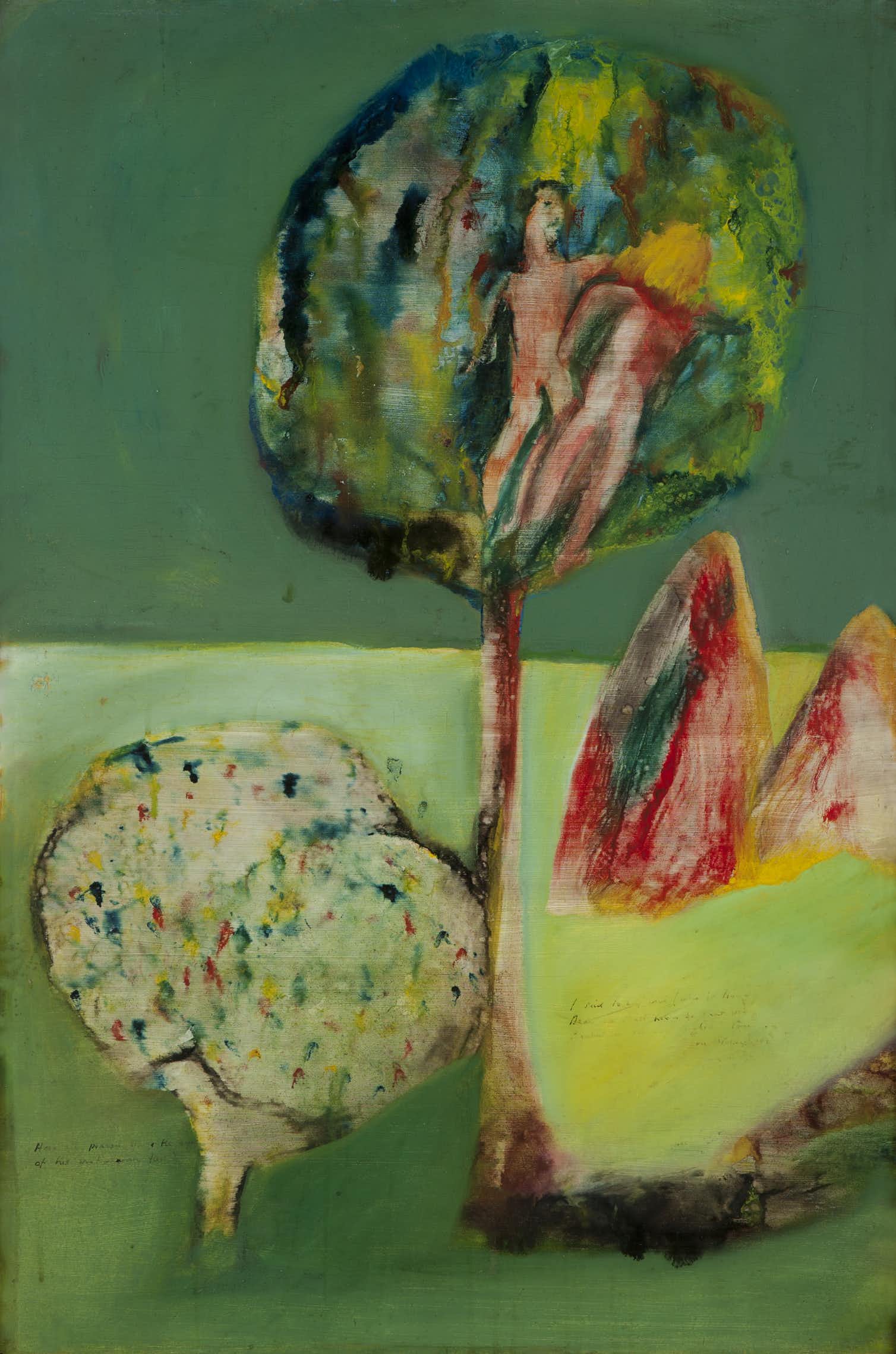 Sidney Nolan, Arabian Tree 1943. Enamel on plywood, 91.8 x 61 cm. Heide Museum of Modern Art, Melbourne Bequest of John and Sunday Reed 1982. © The Trustees of the Sidney Nolan Trust/DACS. Licensed by Copyright Agency