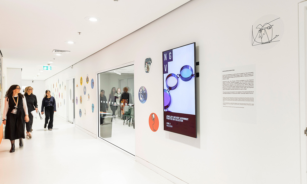 [Photo 03_Installation view of RMIT Equity Outreach project at NGV International, Melbourne.] 