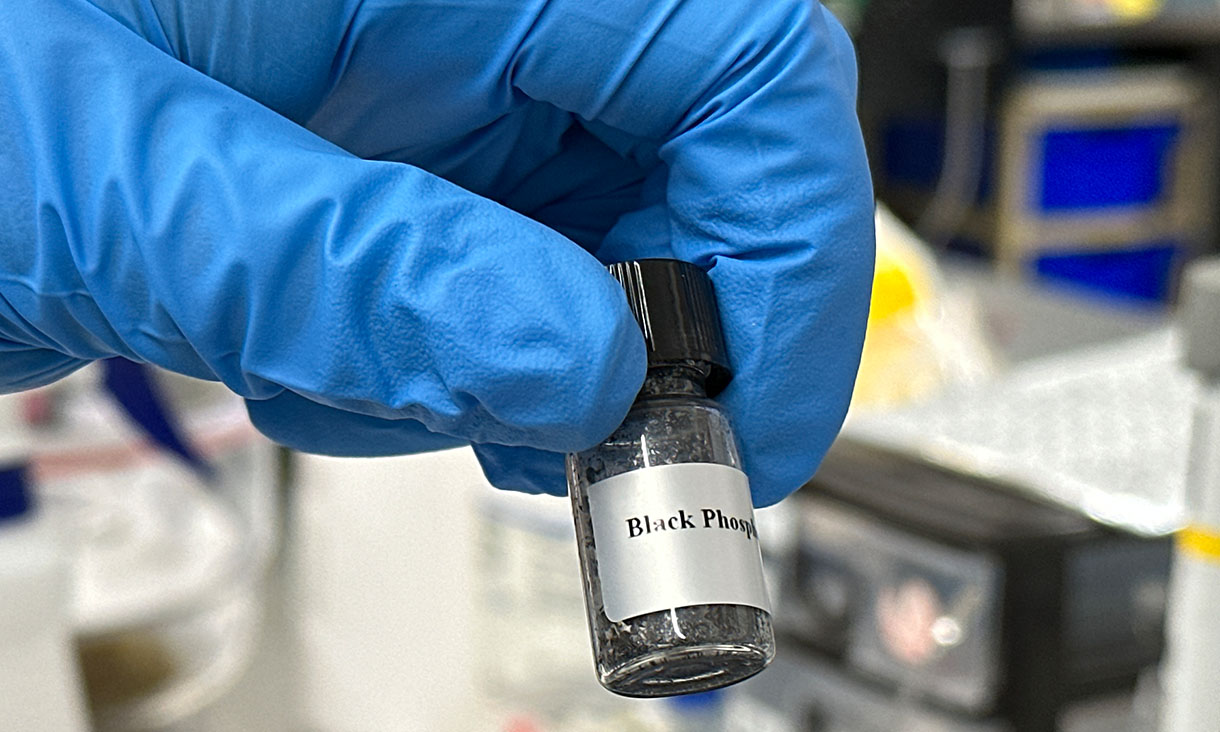 Black phosphorus crystals. Credit: Seamus Daniel, RMIT University