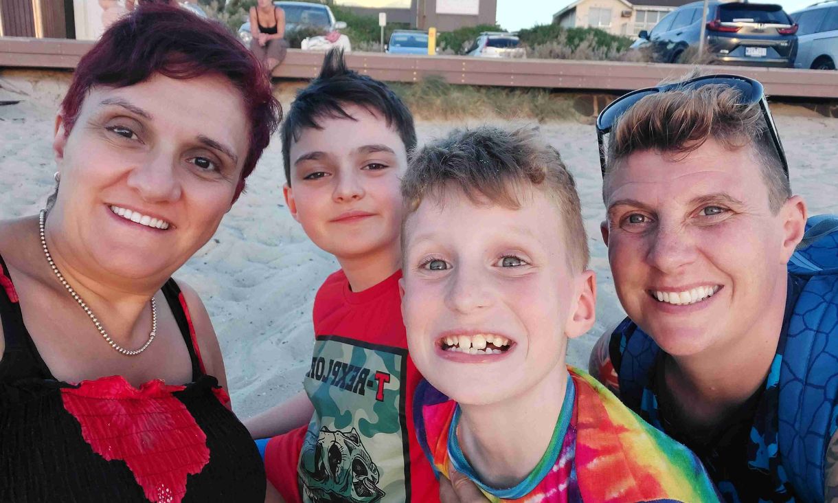 RMIT staff member Maria Biviano and family