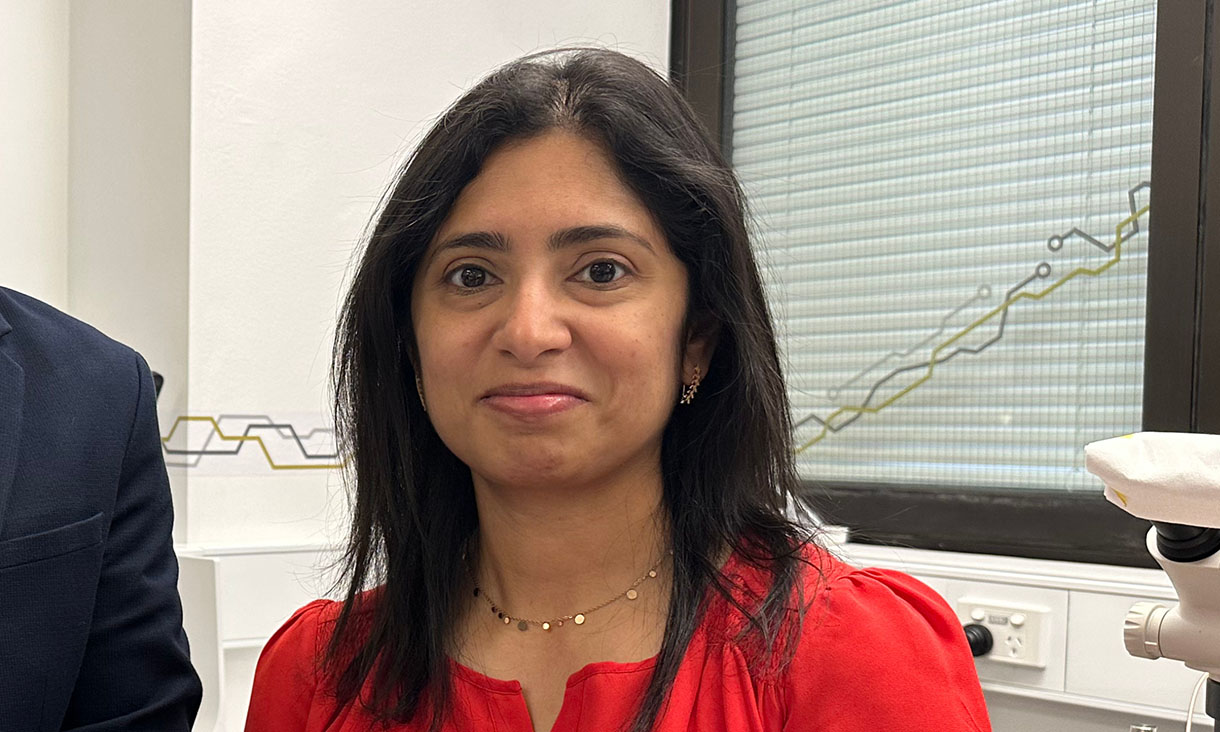 Professor Madhu Bhaskaran in her lab at RMIT University. Credit: Seamus Daniel, RMIT University
