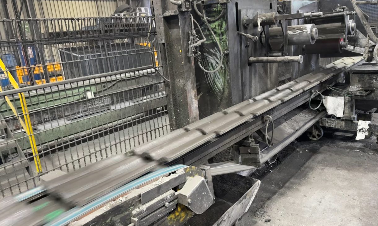 The team produced nearly 300 concrete roof tiles at the Bristile Roofing facility.