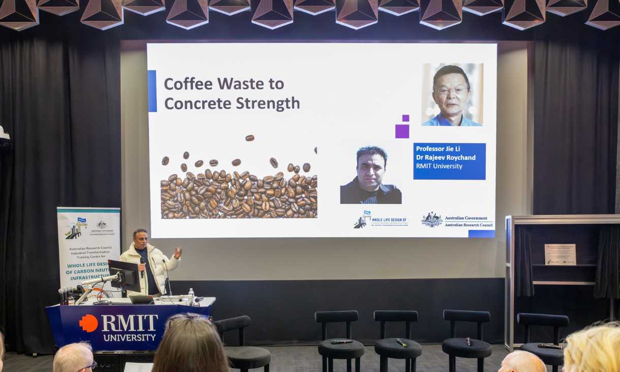 Dr Rajeev Roychand presenting, a part of a world-class team of researchers.