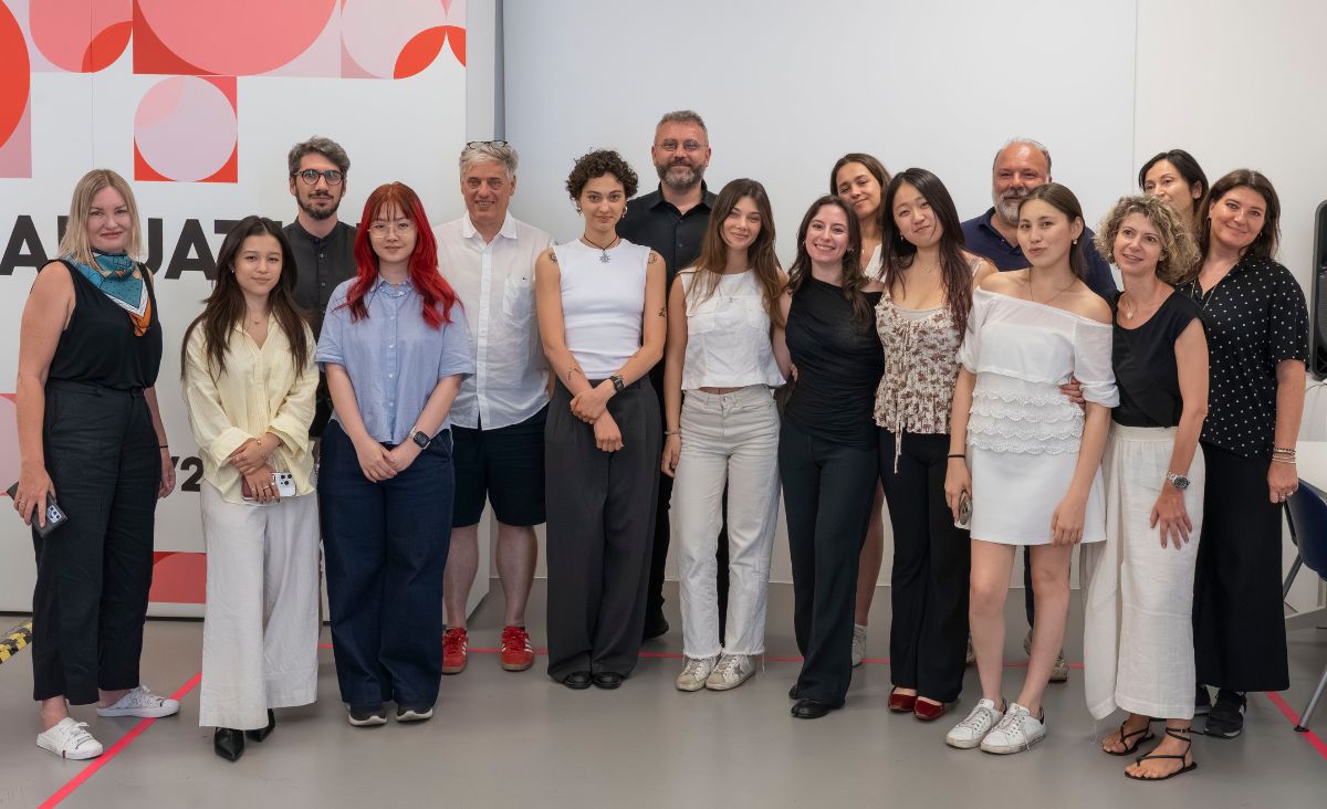 RMIT and IED staff and students at the graduation day where students presented collaborative thesis projects.