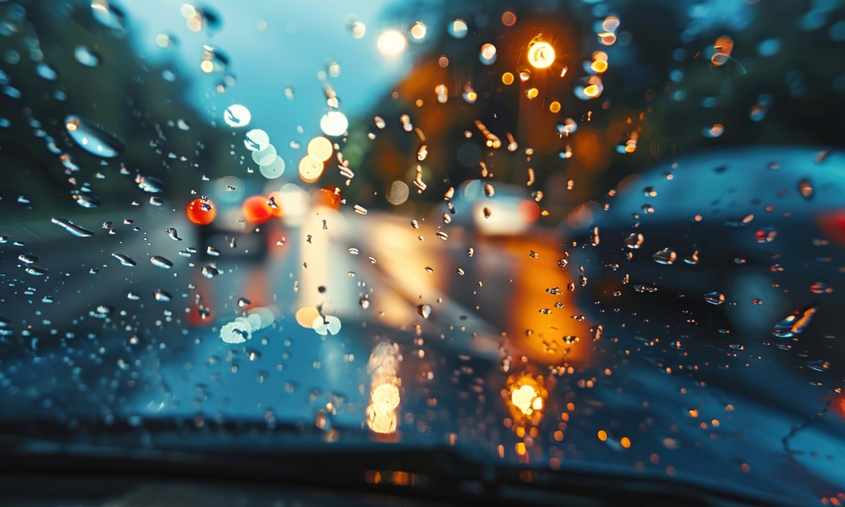 Most people would observe that rainwater drips down a window or a car windscreen in a haphazard way, but would be unaware that it generates an electrical charge. Credit: Adobe