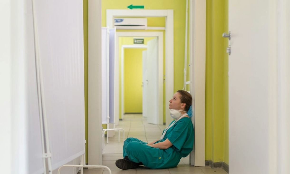 Nurse in a Moscow hospital.
