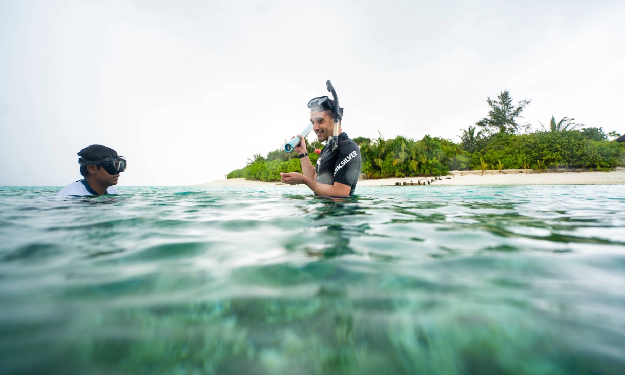 Professor Peter Macreadie (centre) on a seagrass field trip. Credit: Leanna Crowley.