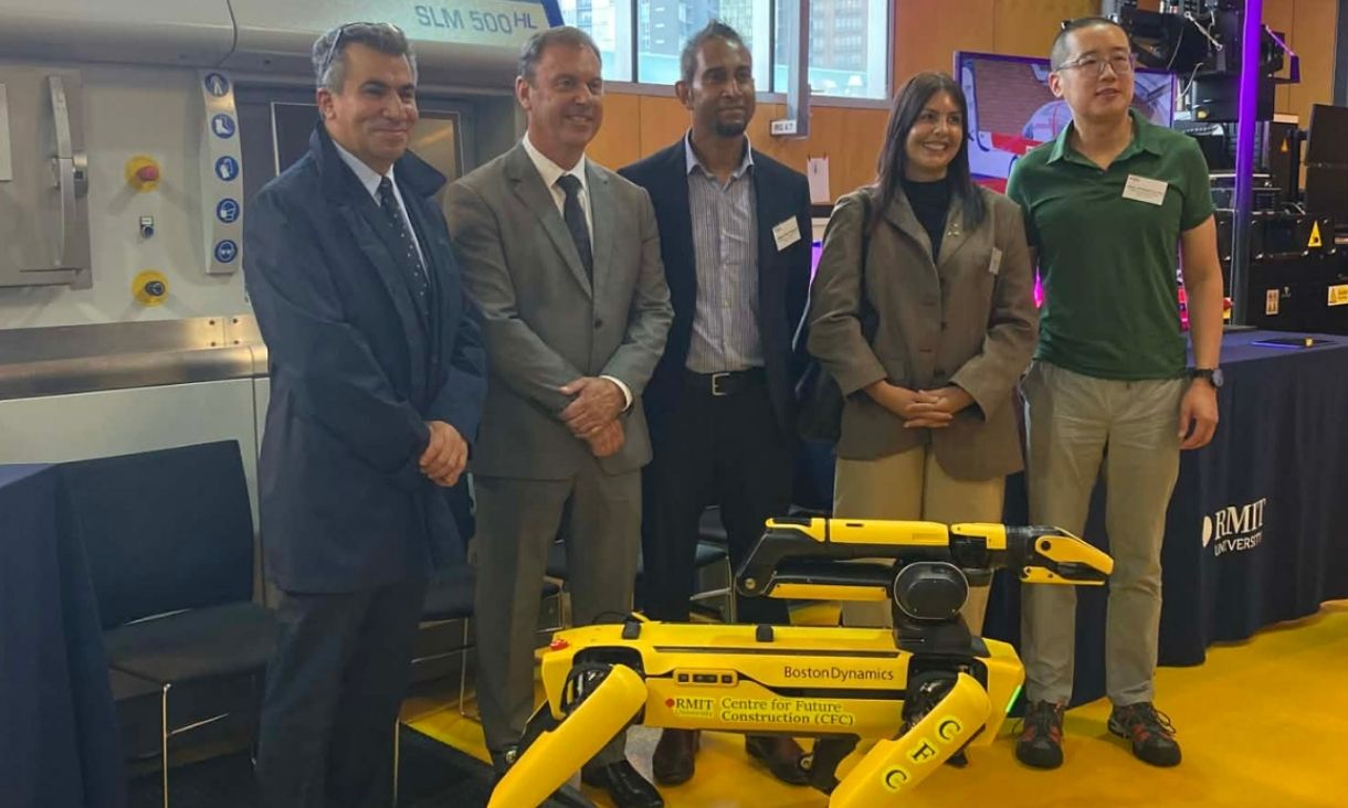 The Hon. Colin Brooks MP and RMIT team.