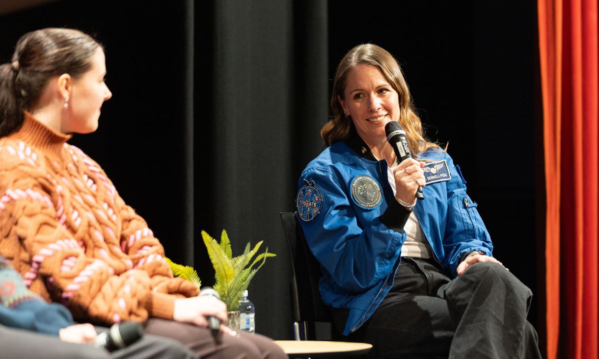 Katherine Bennell-Pegg in panel discussion.