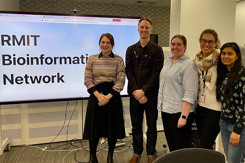 Group shot of the Bioinformatics Network team.