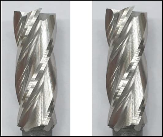 Two steel spiral tool bits