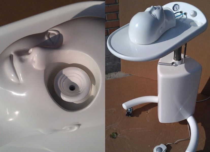 Figure 2: The globe fixation system, designed and manufactured for animal eye practice [4]. This device designed to use with animal eyes for surgical skills training.