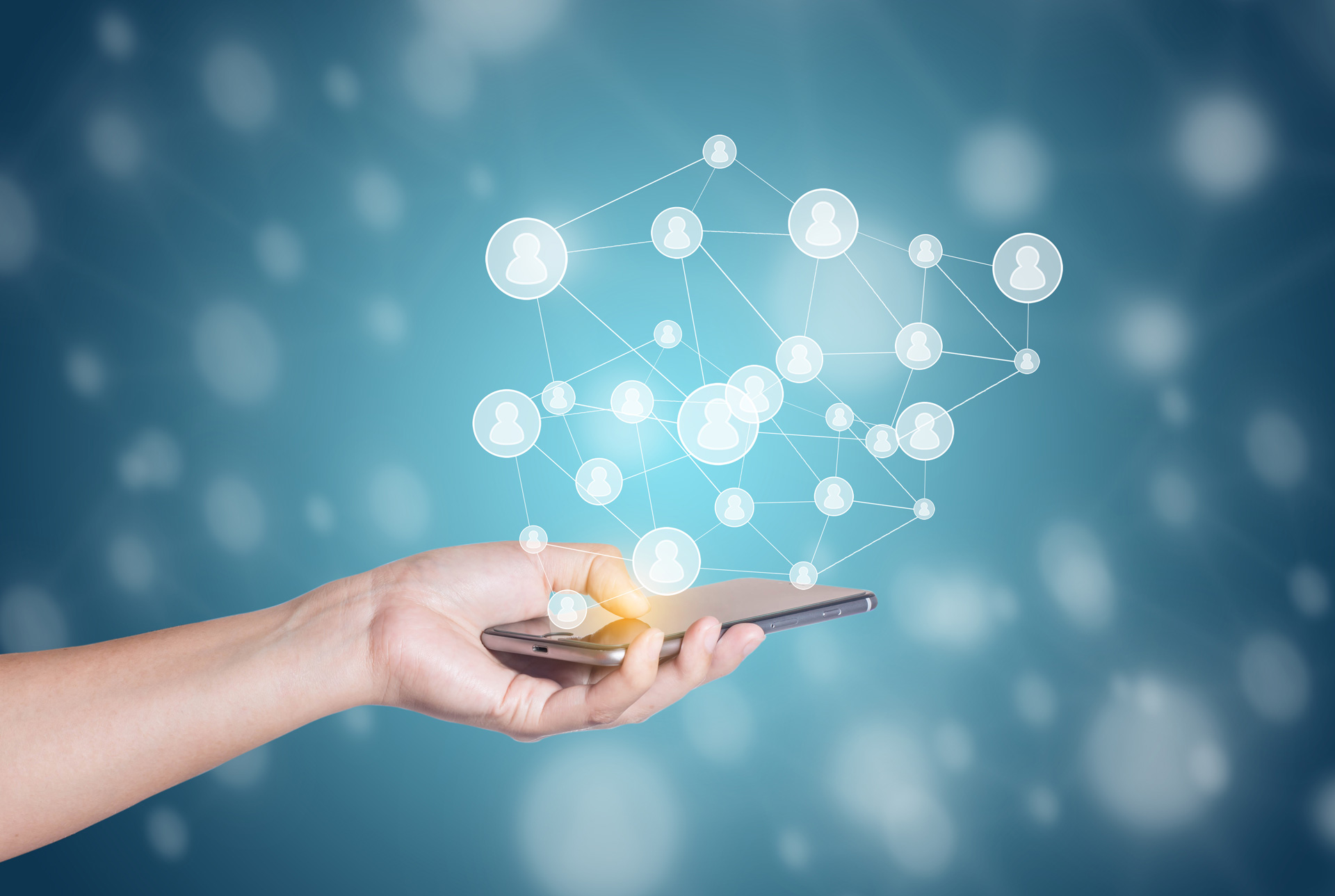 hand holding mobile phone