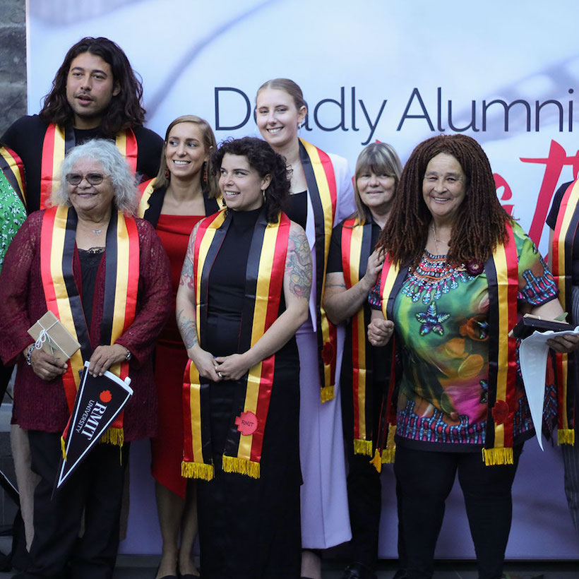 A group of deadly alumni at an event