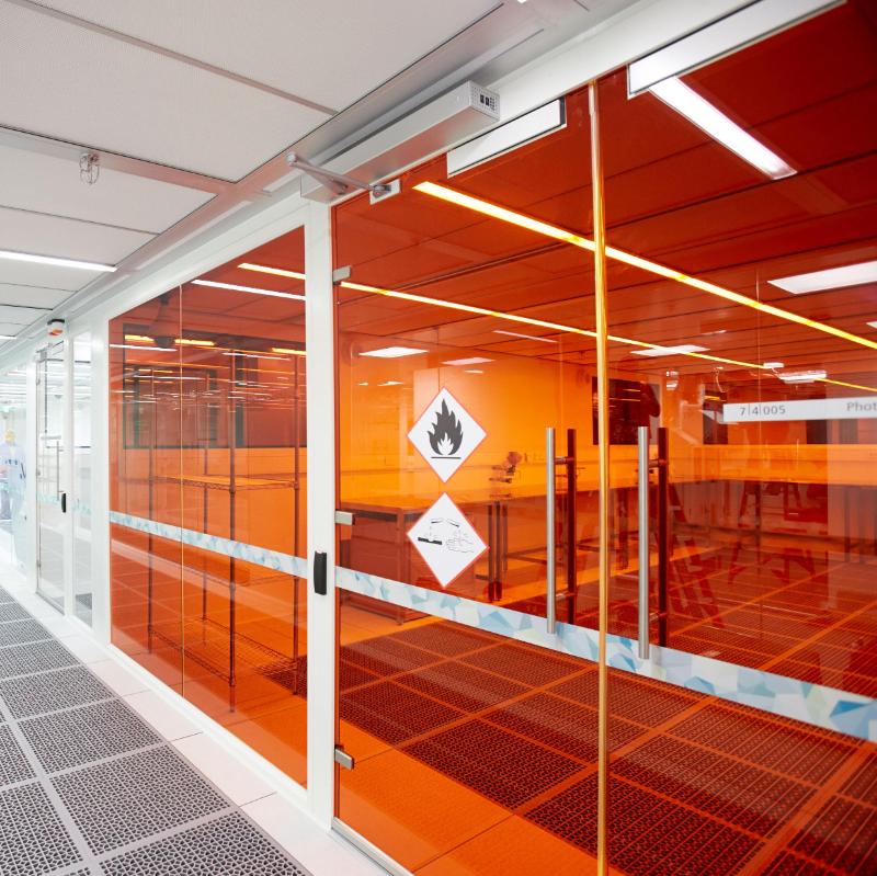 A safety door inside the micro-nano lab