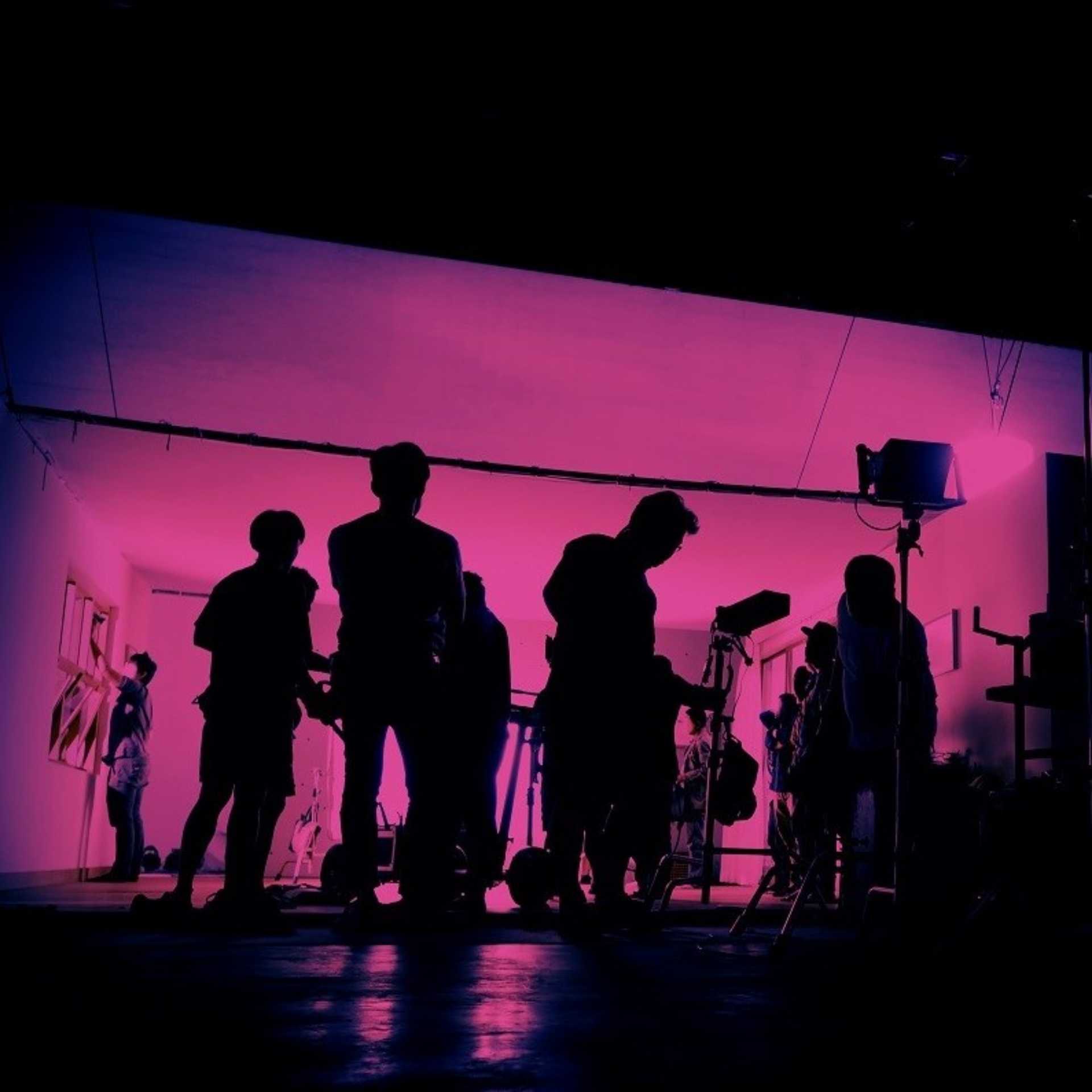 Silhouette of a band