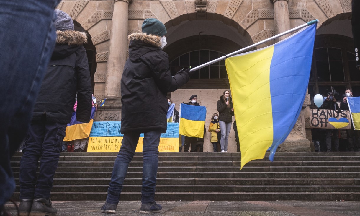 Ukraine Flags Flying