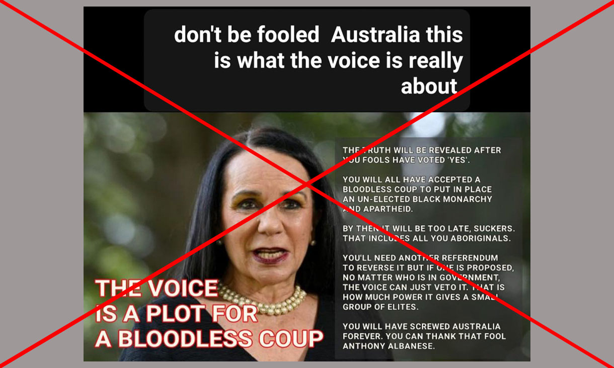 Linda Burney headshot in Facebook post with text on black and green background