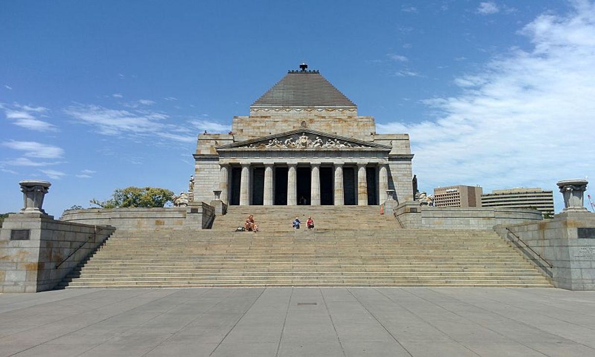 Steps leading up to Shrine of Remembrance in Melbourne