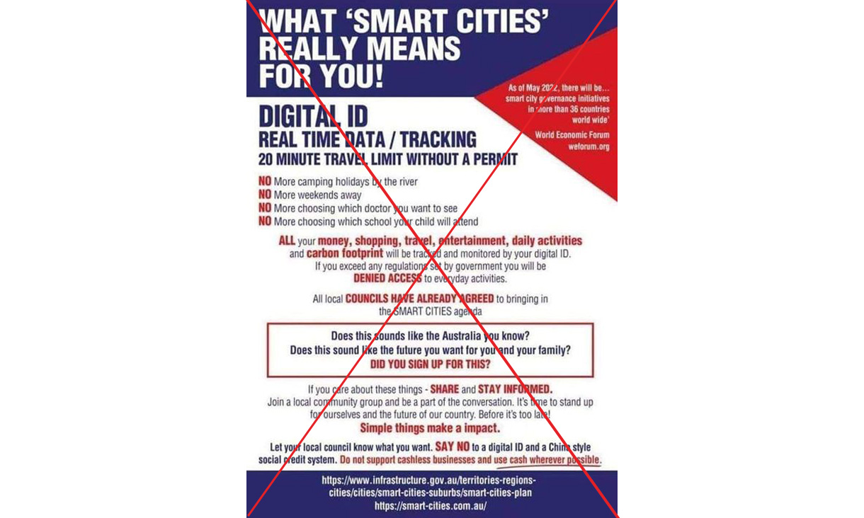 poster making false claims about smart cities