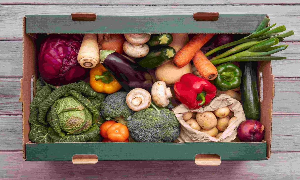 A box of assorted vegetables