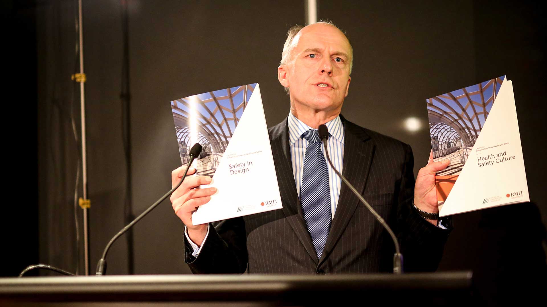 Senator Eric Abetz launches the reports on safety in design and health and safety culture at the ACA event on 7 August 2014