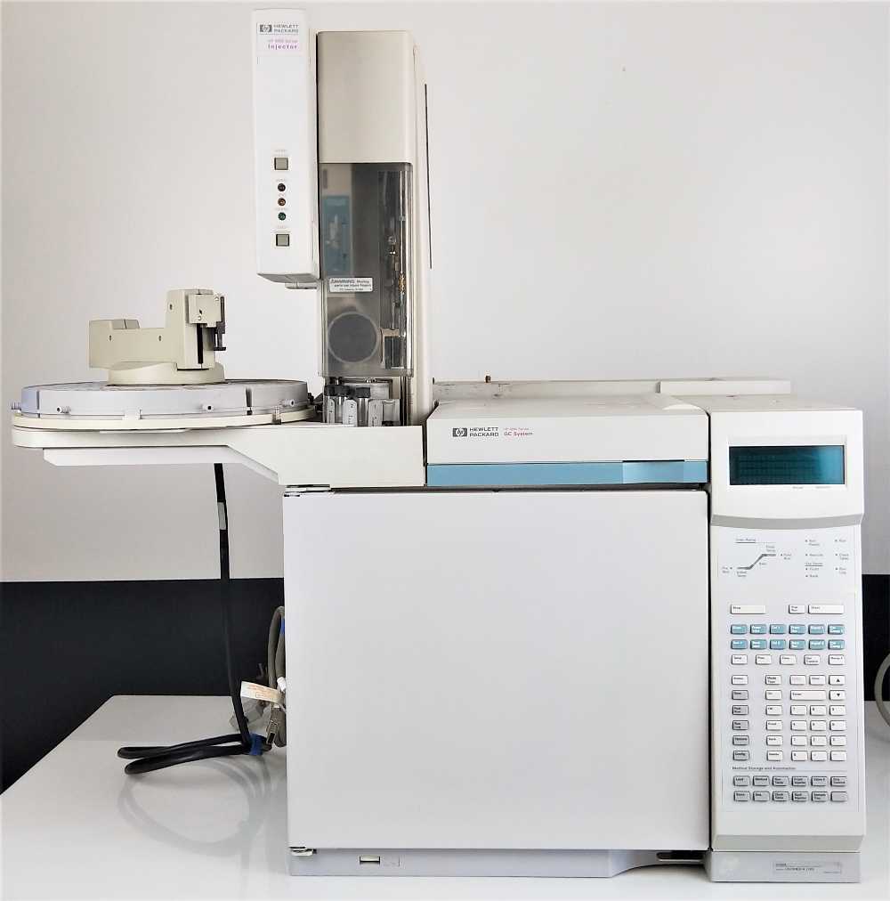 Gas Chromatograph with Flame Ionization Detector (GC D) with autosampler, 6890N/7673 Network GC System, Agilent