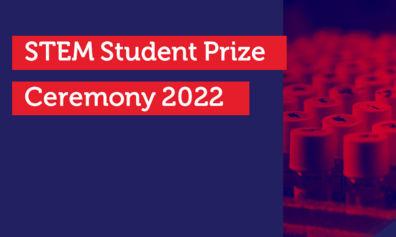 Slide with words STEM Student Prize Ceremony 2022