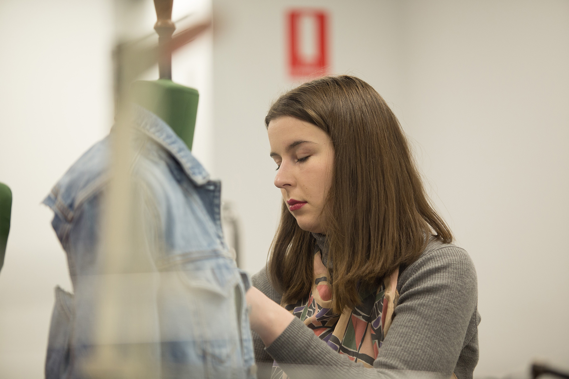 Sewing and experimenting at RMIT. Julia English - Bachelor of Fashion (Design) (Honours)