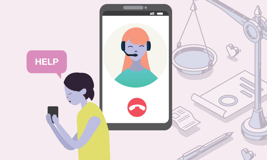 illustration of person calling on phone