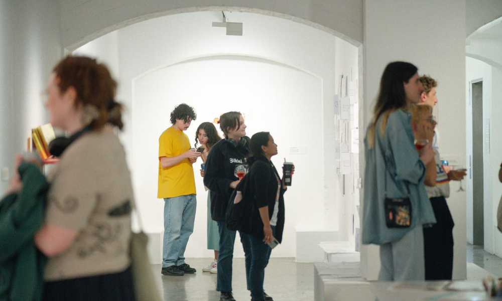 People at art gallery