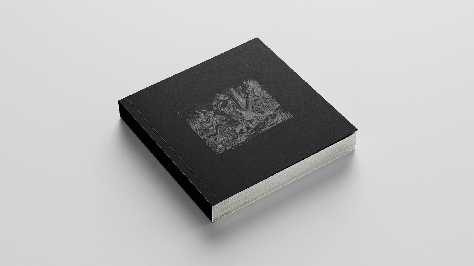 Encounter With, A square black book on a white background.