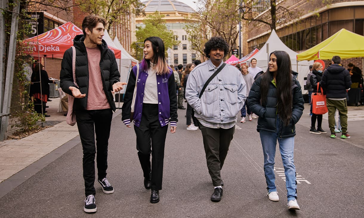 RMIT students at open day