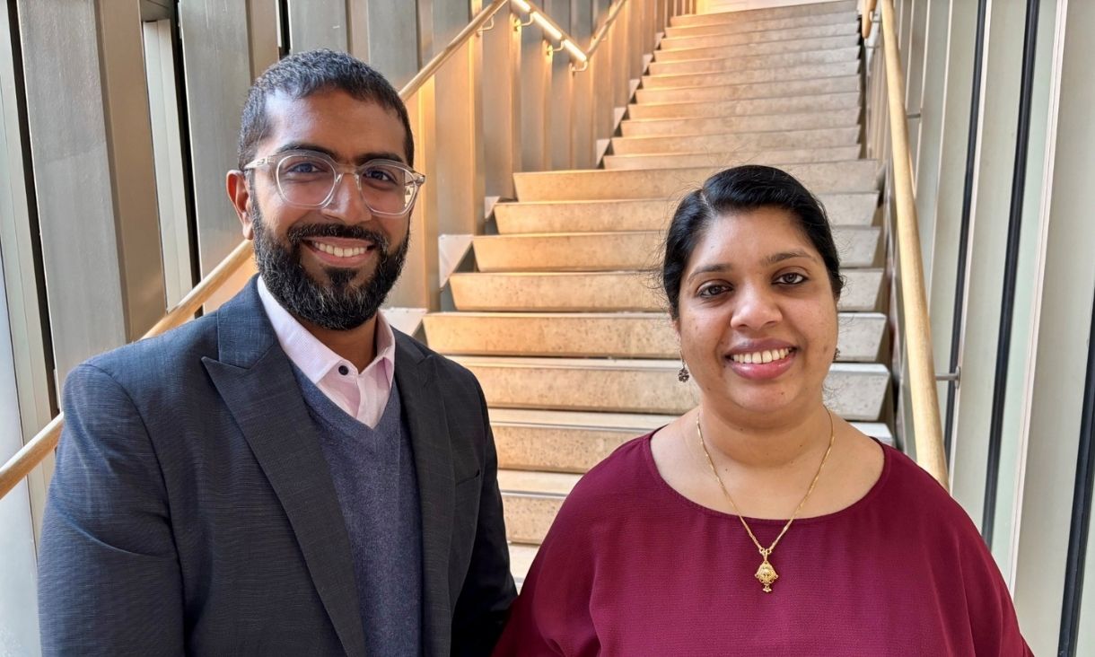 Grampians Health's senior social worker Mohammed Salman and theatre nurse Aleena Varughese are ready to be part of the digital transformation of healthcare.
