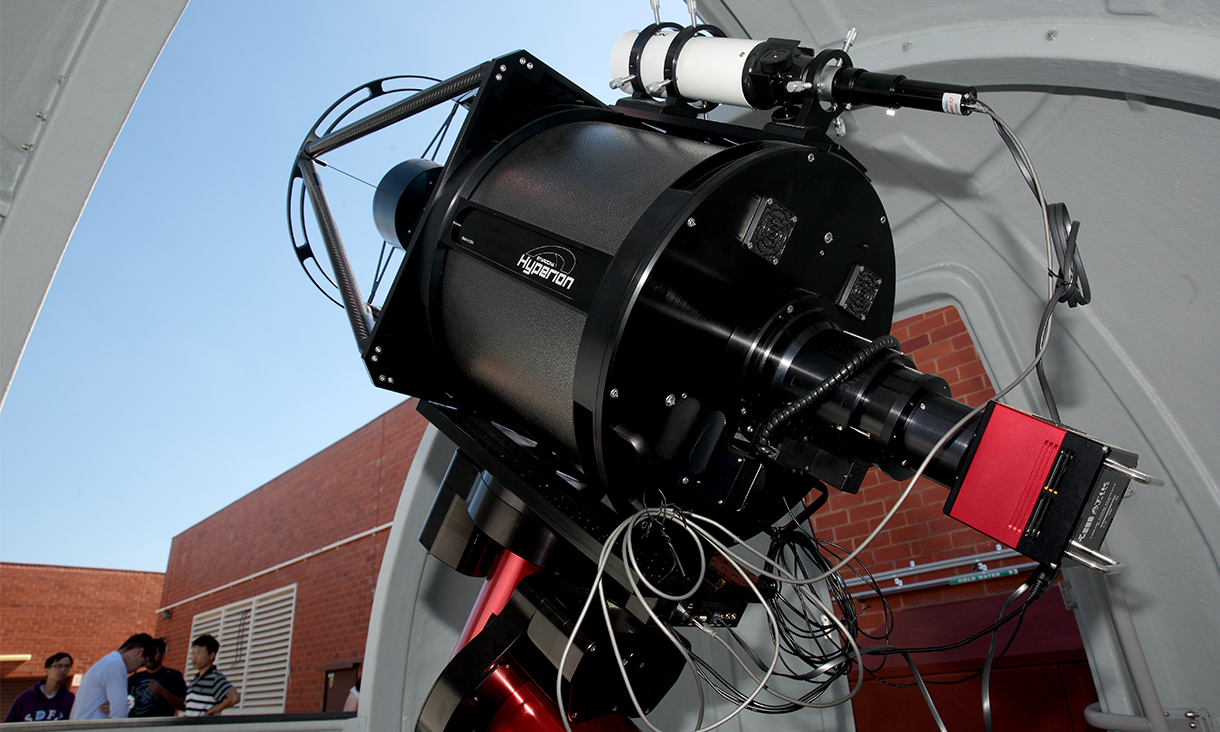 The telescope on RMIT's Bundoora campus.