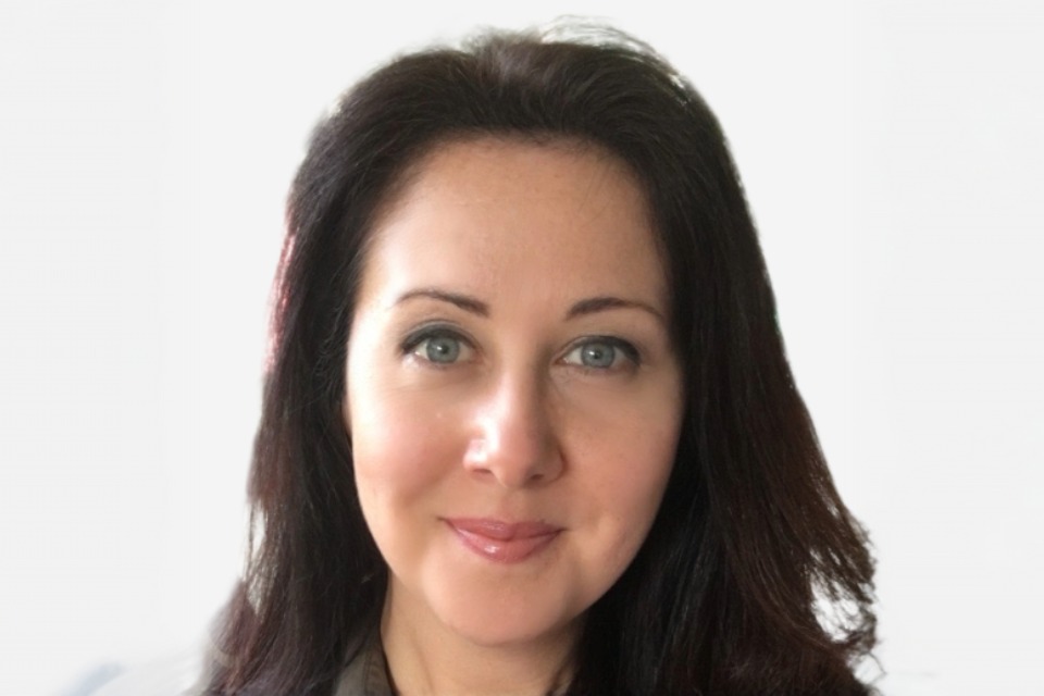 Woman smiling at camera