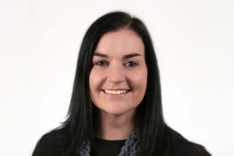 Woman smiling at camera