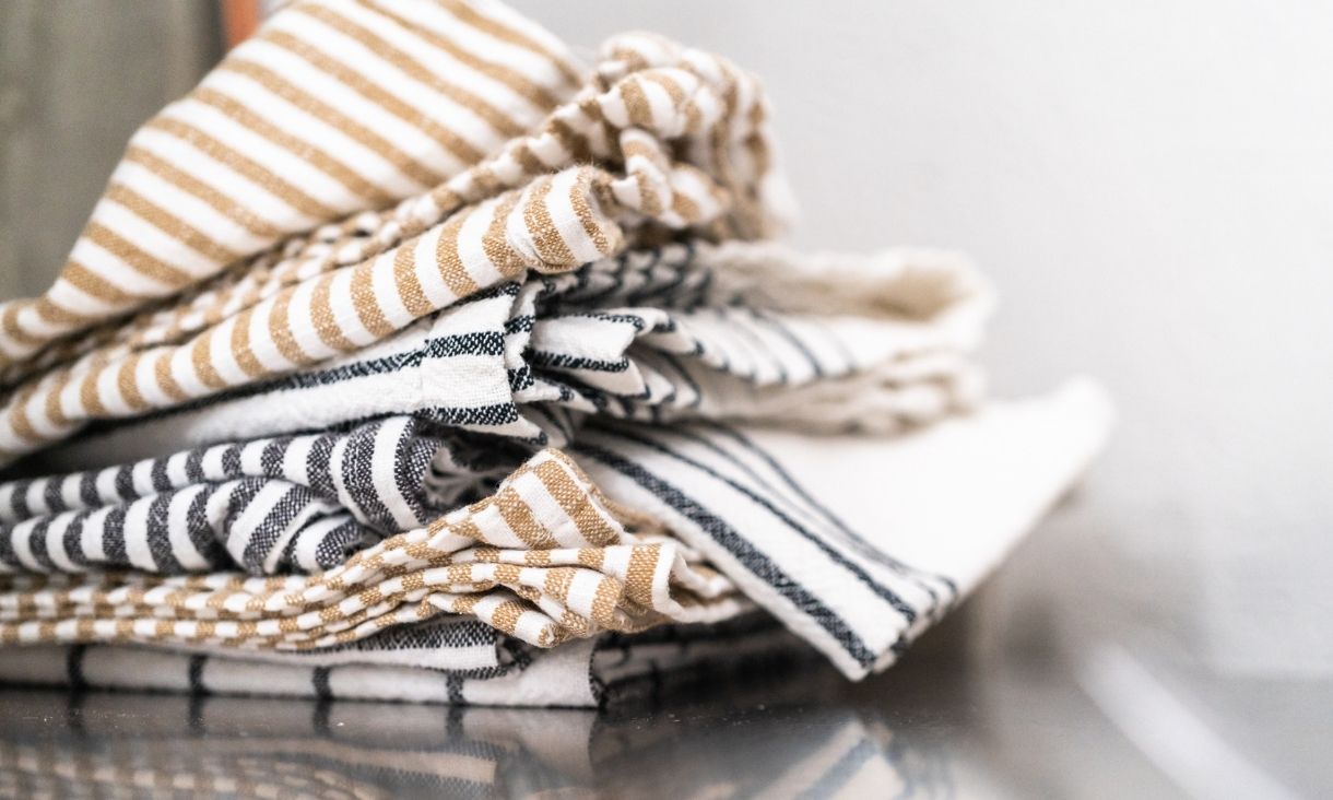 Stack of tea towels