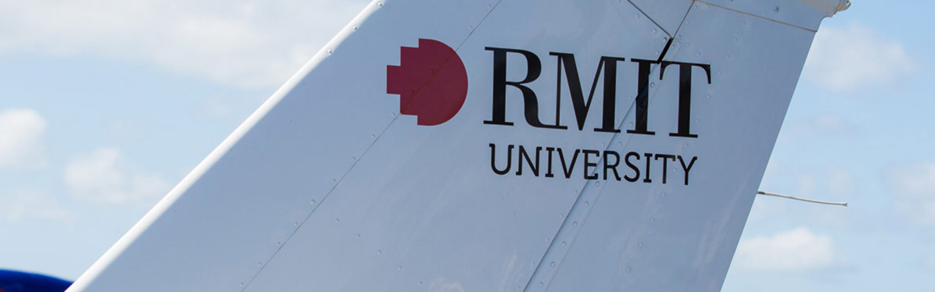 image of plane tail with RMIT logo